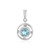 Pendentif en argent et Topaze bleu ciel