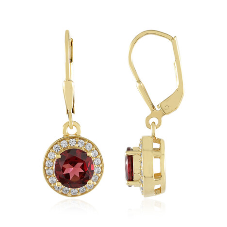 Zilveren oorbellen met Mozambique granaten