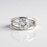 Anello in argento con Topazio Bianco