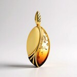Ciondolo in argento con Ambra Sunrise Baltica (dagen)