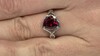Anillo en plata con Granate de Mozambique