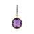 Gouden hanger met een amethist