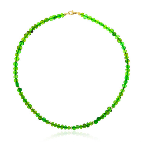 Green Amber Silver Necklace (CUSTODANA)