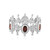 Indian Garnet Silver Ring (Dallas Prince Designs)