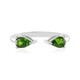 Anello in argento con Diopside Russo
