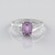Bague en argent et Améthyste Rose de France