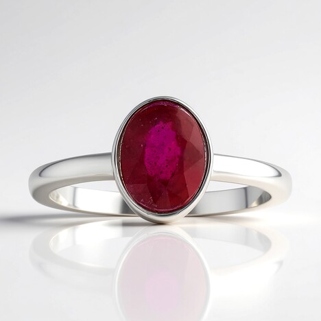 Anello in argento con Rubino Bemainty