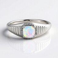 Anillo en plata con Ópalo de Welo