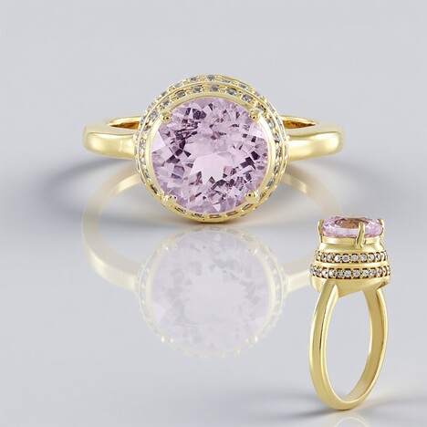 Anello in argento con Kunzite