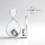 Orecchini in argento con Tanzanite (non riscaldata) (Pallanova)