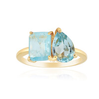 Anello in argento con Topazio Blu Cielo