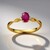 Anello in oro con Rubino Mozambico AAA (CIRARI)
