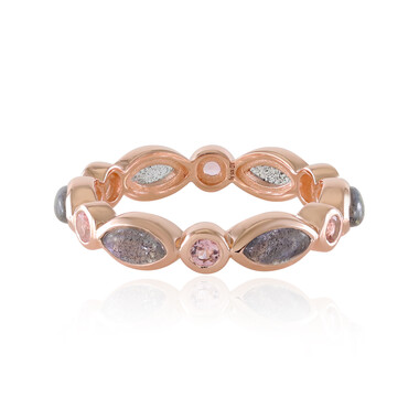 Pinkfarbener Maniry-Labradorit-Silberring