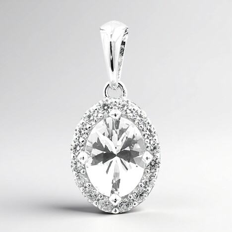 Ciondolo in argento con Danburite