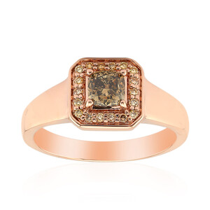 Gouden ring met een VS1 Argyle-Rose de France-Diamant (Annette)