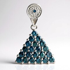 Ciondolo in argento con Diamante Fancy