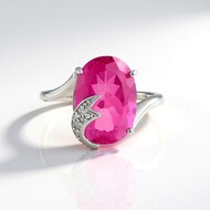 Anello in argento con Quarzo Color Rosa