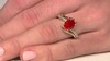 Anillo en oro con Ópalo de fuego AAA de México
