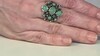 Zilveren ring met een Groene Turqoois (Desert Chic)