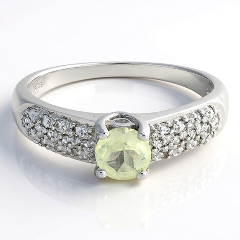 Anello in argento con Prehnite