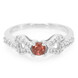 Anillo en plata con Granate de Malaya