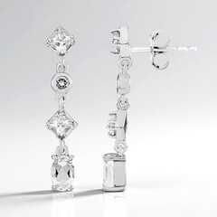 Orecchini in argento con Petalite