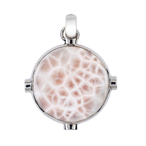 Natrolith-Silberanhänger