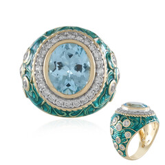 Sky Blue Topaz Silver Ring (Adela Silber)
