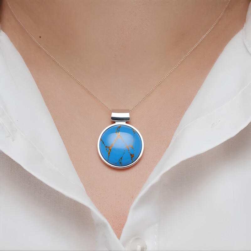 Türkis-Silberanhänger