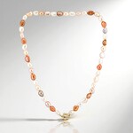 Collana in argento con Perla d'Acqua Dolce Bianca (TPC)