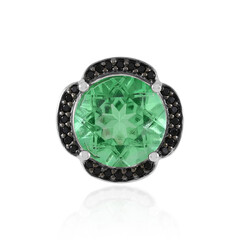 Colgante en plata con Cuarzo verde esmeralda