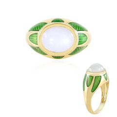 Anillo en plata con Piedra de Luna blanca (Adela Silber)