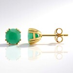 Orecchini in argento con Smeraldo Brasiliano
