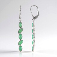 Chrysopras-Silberohrringe (KM by Juwelo)