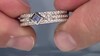 Anillo en plata con Zafiro azul Ceylon