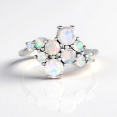 Anello in argento con Opale di Welo AAA (de Melo Essence)