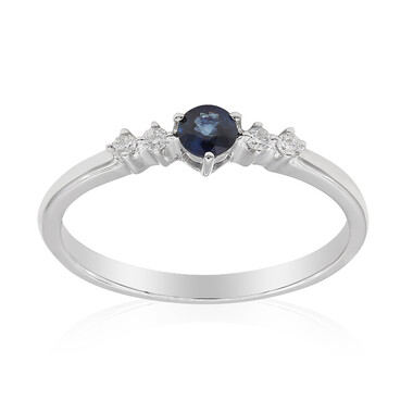 Anello in oro con Zaffiro Ceylon Blu