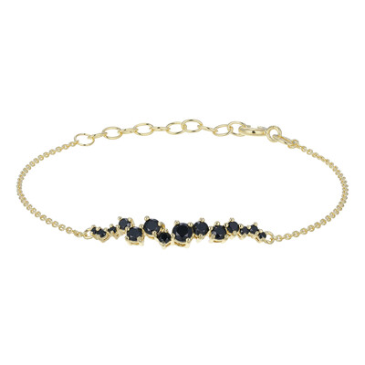 Black Spinel Silver Bracelet