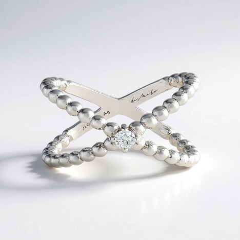Anello in argento con Diamante I2 (H) (de Melo Essence)