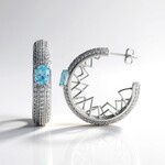 Orecchini in argento con Zircone Ratanakiri (de Melo Essence)