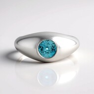 Zilveren ring met een Ratanakiri zirkoon