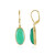 Green Chalcedony Silver Earrings