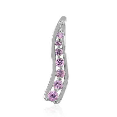 Ciondolo in argento con Zaffiro Rosa