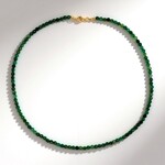 Afrikanische Jade-Silberhalskette