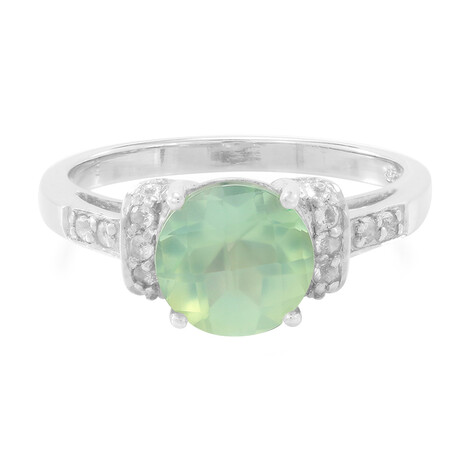 Anello in argento con Prehnite