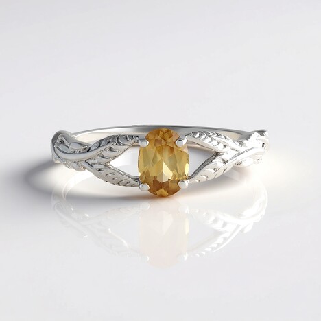 Anello in argento con Zircone Mandarino