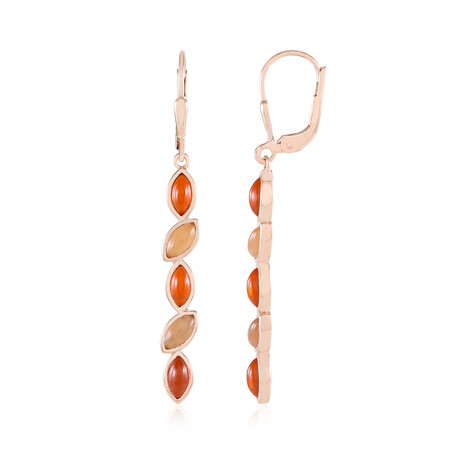 Orecchini A Goccia In Argento 925 Con Quarzo Rutilo Dorato – Lunghi 3,5 Cm, Pietre Naturali A+, Regalo In Scatola