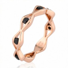 Schwarzer Brillant-Goldring (de Melo)