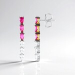 Orecchini in argento con Rubino della Birmania (Gems en Vogue)