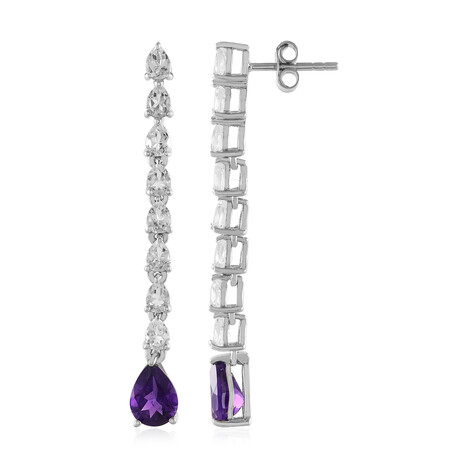 Orecchini in argento con Ametista Zambiana